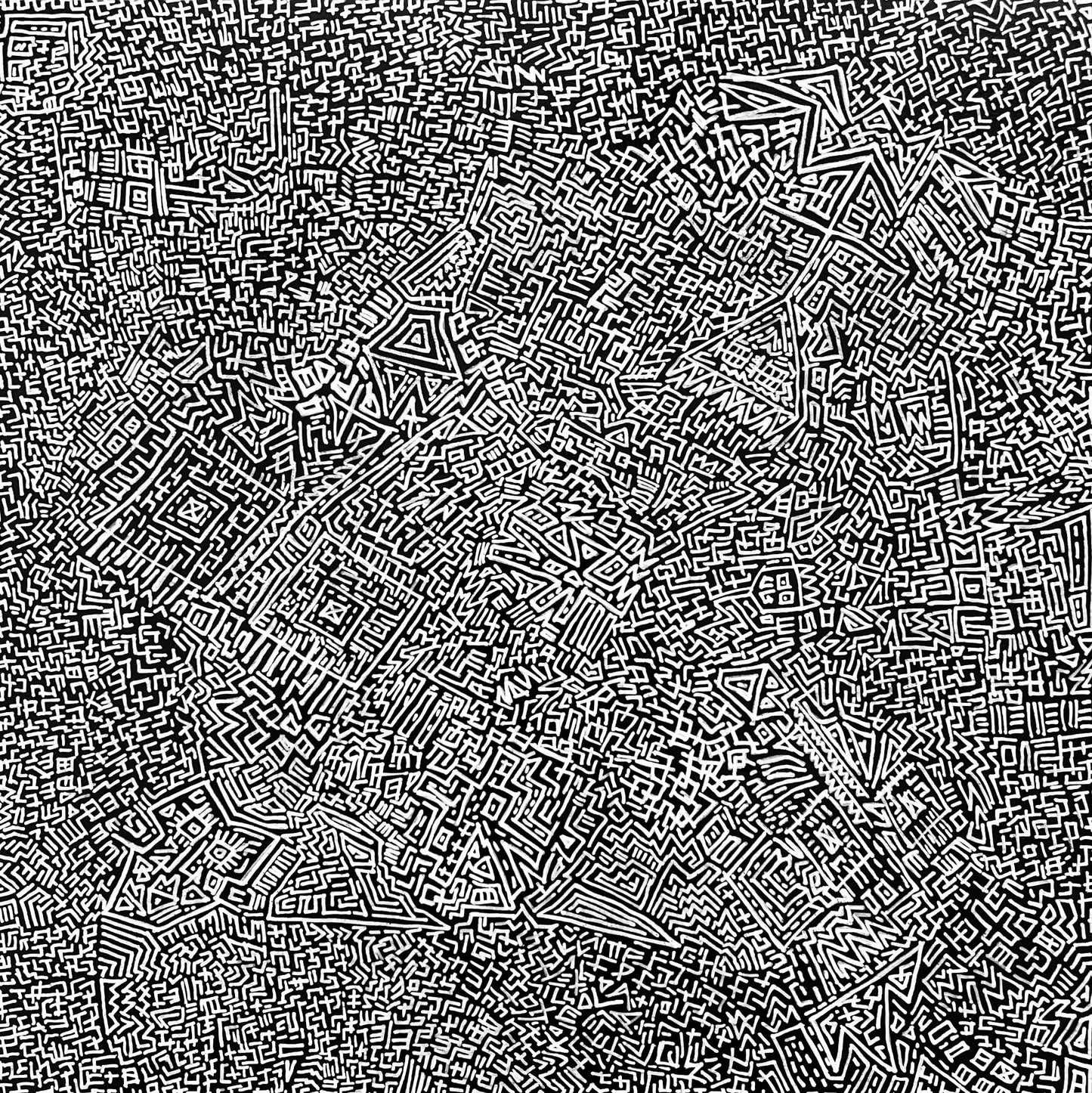"Black Scratch" 10" x 10"